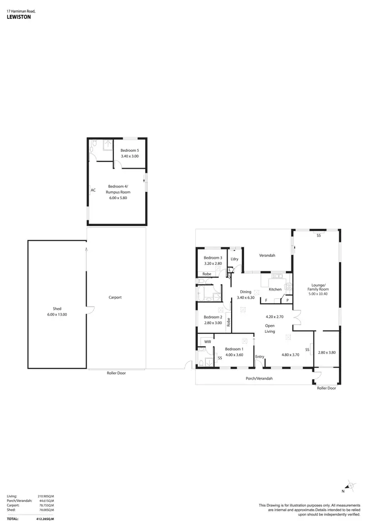 Floorplan of Homely house listing, 17 Harniman Road, Lewiston SA 5501