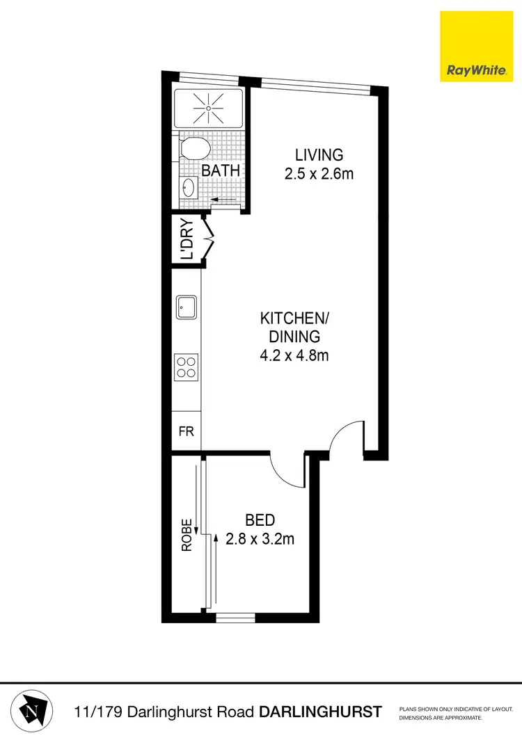 Floorplan of Homely apartment listing, 11/179 Darlinghurst Road, Darlinghurst NSW 2010
