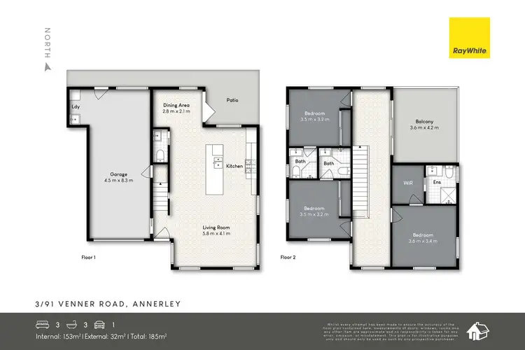 Floorplan of Homely townhouse listing, 3/91 Venner Road, Annerley QLD 4103