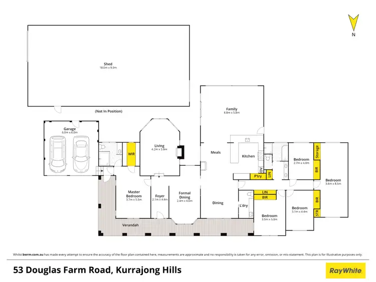 Floorplan of Homely rural property listing, 53 Douglas Farm Road, Kurrajong Hills NSW 2758