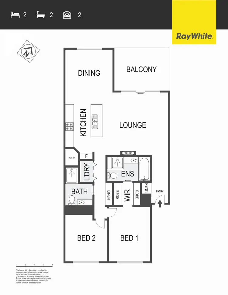 Floorplan of Homely apartment listing, 19/36 Morell Close, Belconnen ACT 2617