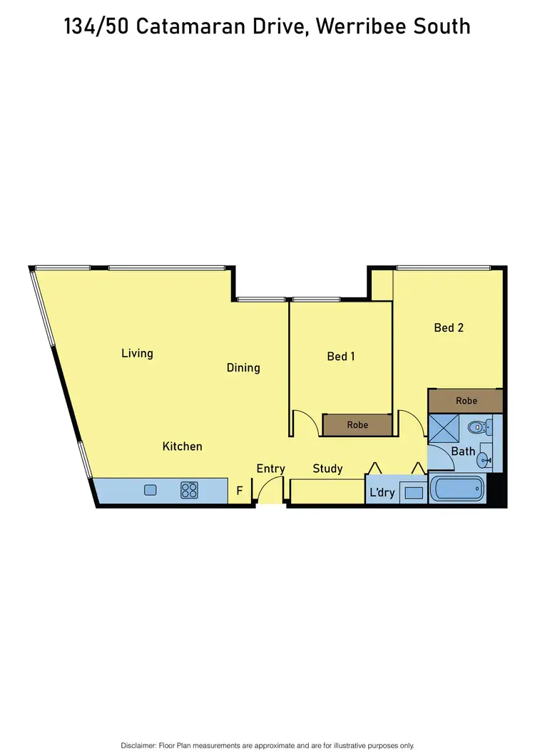 Floorplan of Homely apartment listing, 134/50 Catamaran Drive, Werribee South VIC 3030