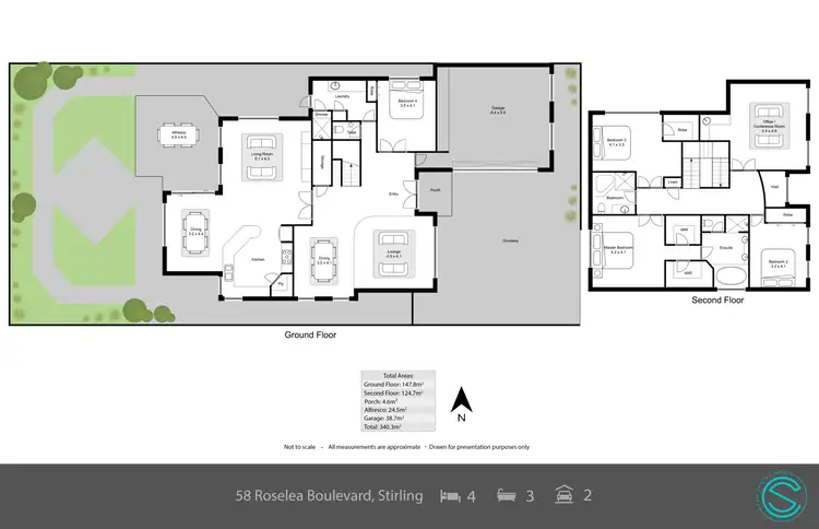 Floorplan of Homely house listing, 58 Roselea Boulevard, Stirling WA 6021
