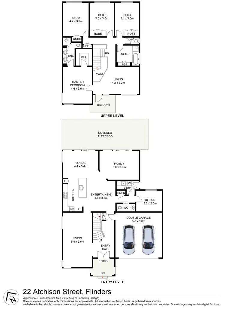 Floorplan of Homely house listing, 22 Atchison Street, Flinders NSW 2529