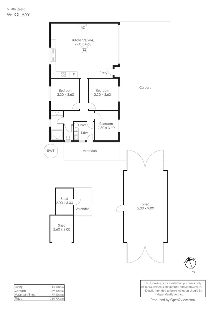 Floorplan of Homely house listing, 6 Fifth Street, Wool Bay SA 5575