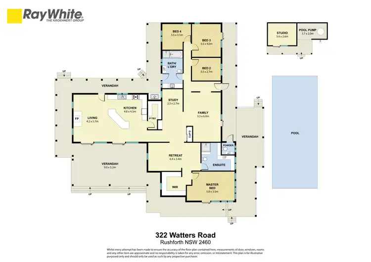 Floorplan of Homely rural property listing, 322 Watters Road, Rushforth NSW 2460