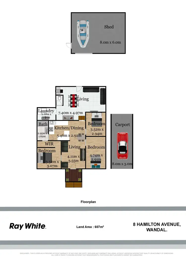 Floorplan of Homely house listing, 8 Hamilton Avenue, Wandal QLD 4700