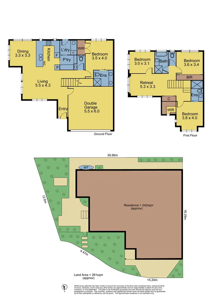 Floorplan of Homely townhouse listing, 1A South Court, Surrey Hills VIC 3127