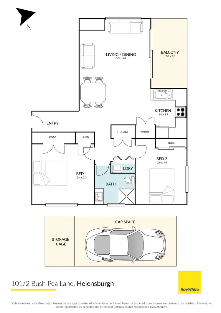 Floorplan of Homely unit listing, 101/2 Bush Pea Lane, Helensburgh NSW 2508