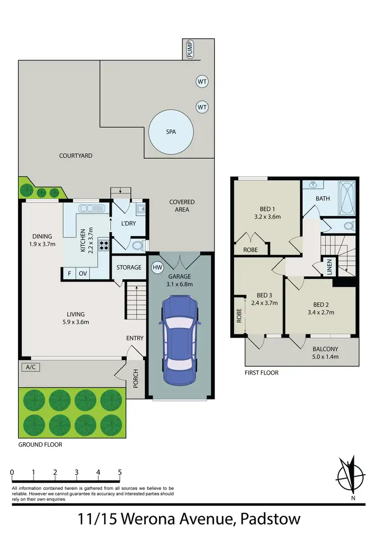 Floorplan of Homely townhouse listing, 11/15 Werona Avenue, Padstow NSW 2211