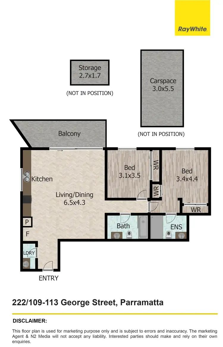 Floorplan of Homely apartment listing, 222/109-113 George Street, Parramatta NSW 2150