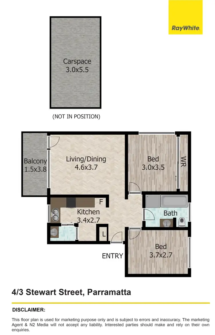 Floorplan of Homely unit listing, 4/3 Stewart Street, Parramatta NSW 2150