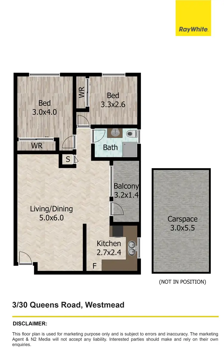Floorplan of Homely unit listing, 3/30 Queens Road, Westmead NSW 2145