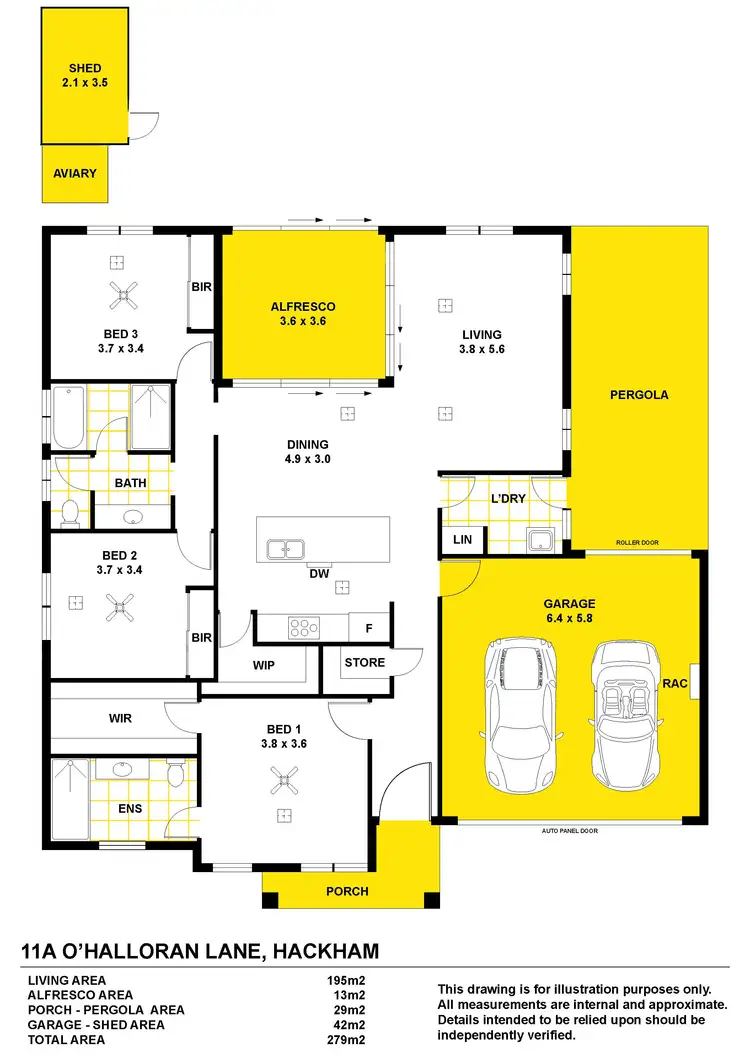 Floorplan of Homely house listing, 11A O'Halloran Lane, Hackham SA 5163