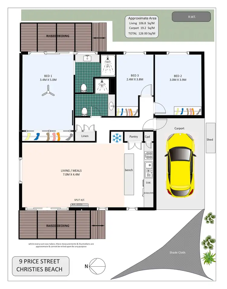 Floorplan of Homely house listing, 9 Price Street, Christies Beach SA 5165