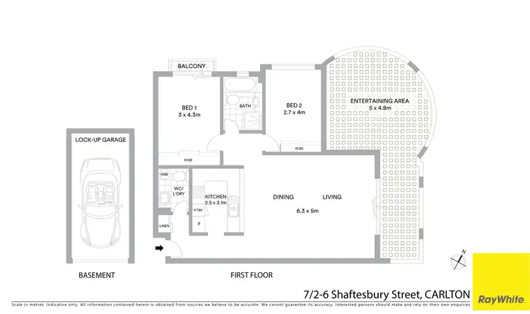 Floorplan of Homely apartment listing, 7/2-6 Shaftesbury Street, Carlton NSW 2218
