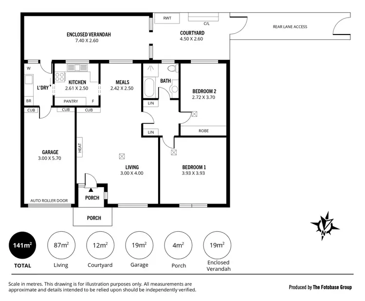 Floorplan of Homely unit listing, 2/99 Military Road, West Beach SA 5024