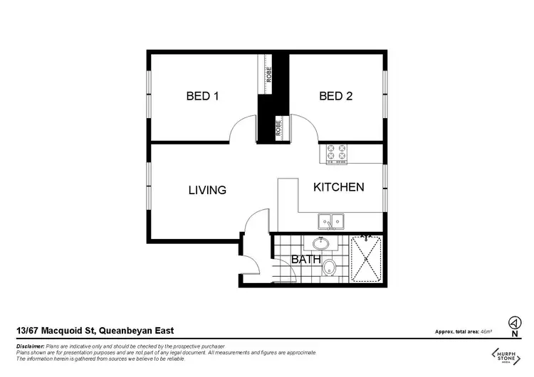 Floorplan of Homely unit listing, 13/67 Macquoid Street, Queanbeyan East NSW 2620