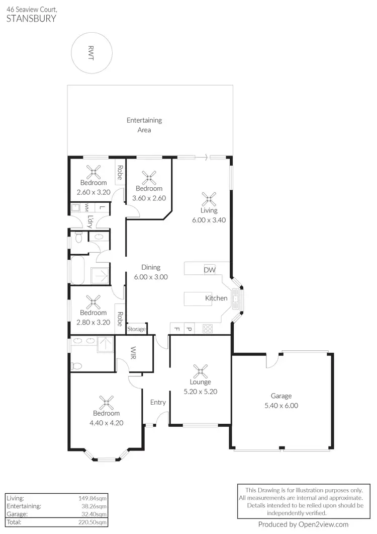 Floorplan of Homely house listing, 46 Seaview Court, Stansbury SA 5582