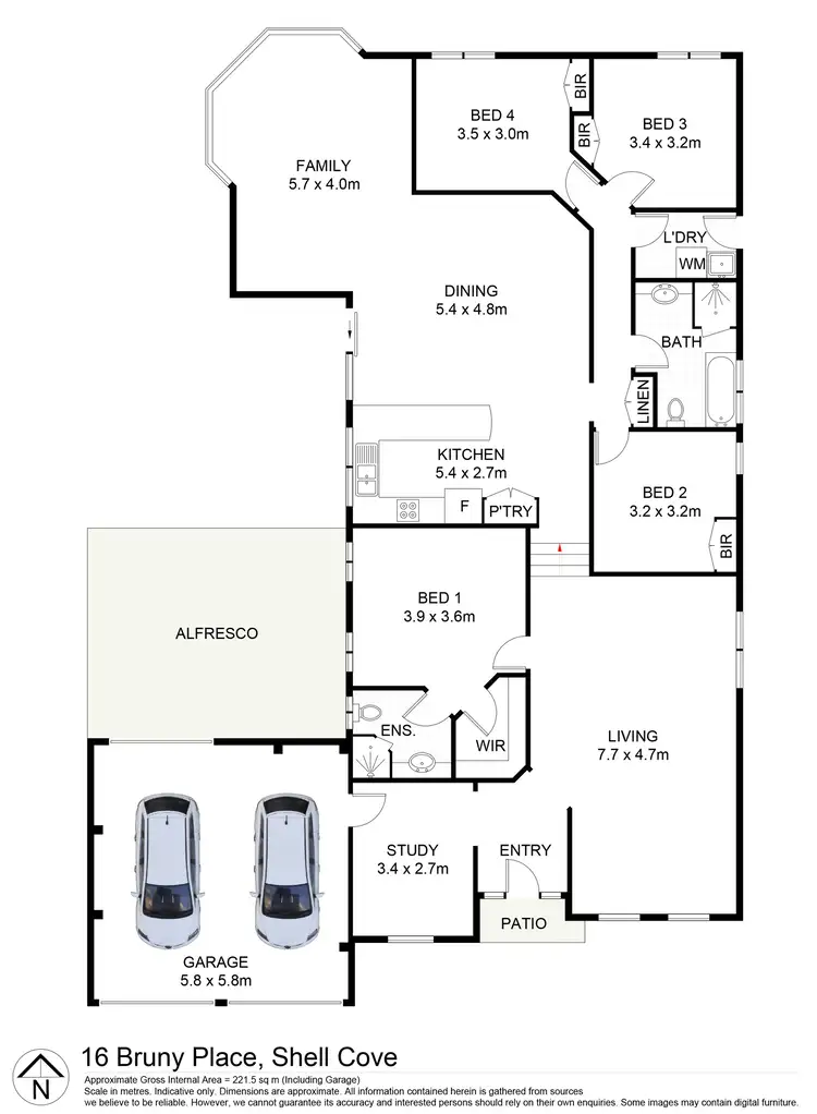 Floorplan of Homely house listing, 16 Bruny Place, Shell Cove NSW 2529