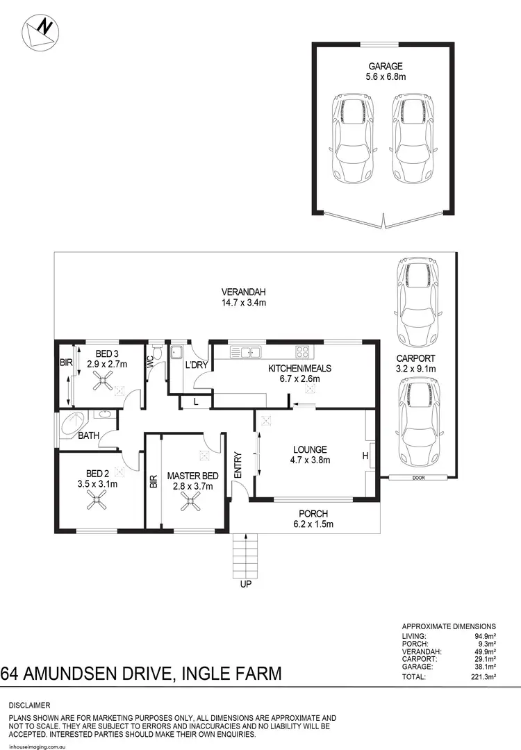 Floorplan of Homely house listing, 64 Amundsen Drive, Ingle Farm SA 5098