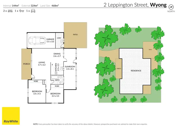 Floorplan of Homely house listing, 2 Leppington Street, Wyong NSW 2259