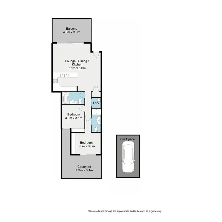 Floorplan of Homely unit listing, 4/79 Berwick Street, Fortitude Valley QLD 4006