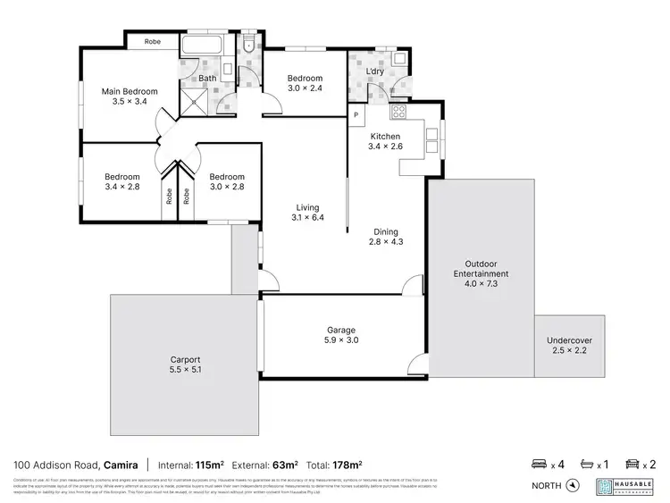 Floorplan of Homely house listing, 100 Addison Road, Camira QLD 4300