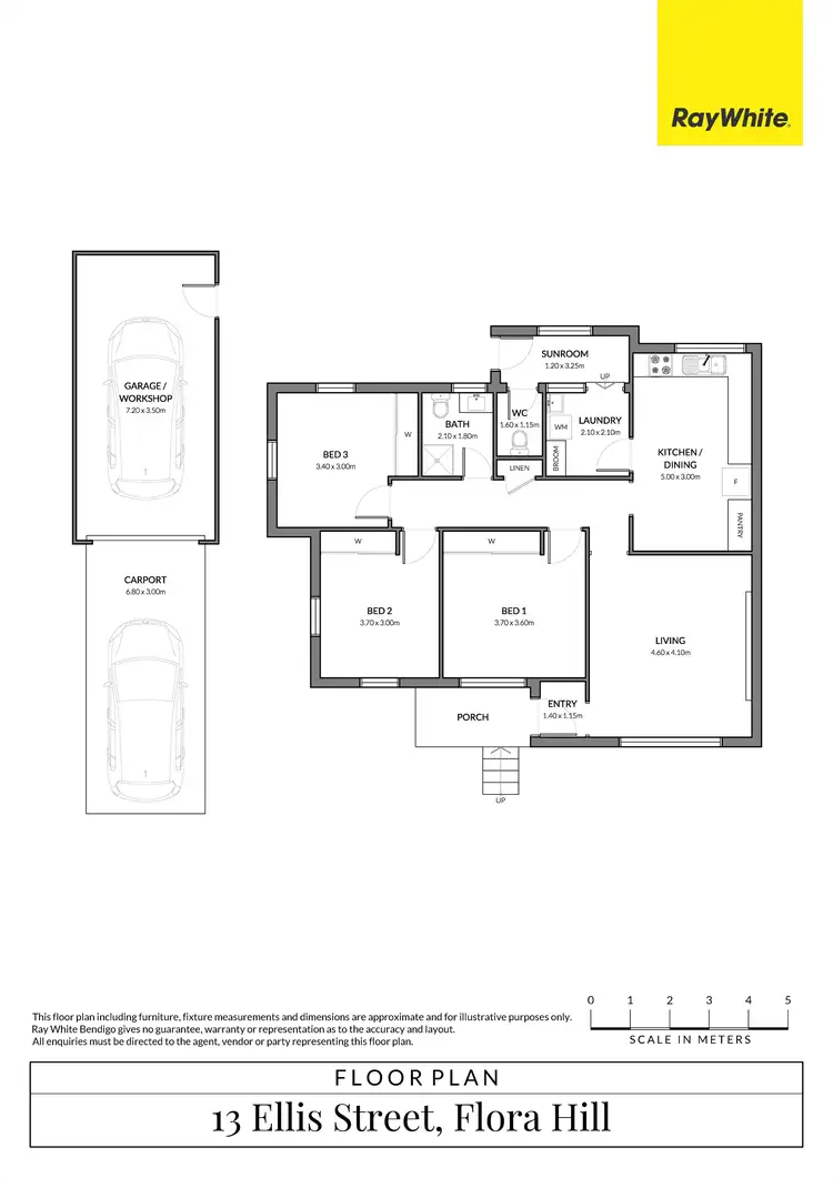 Floorplan of Homely house listing, 13 Ellis Street, Flora Hill VIC 3550