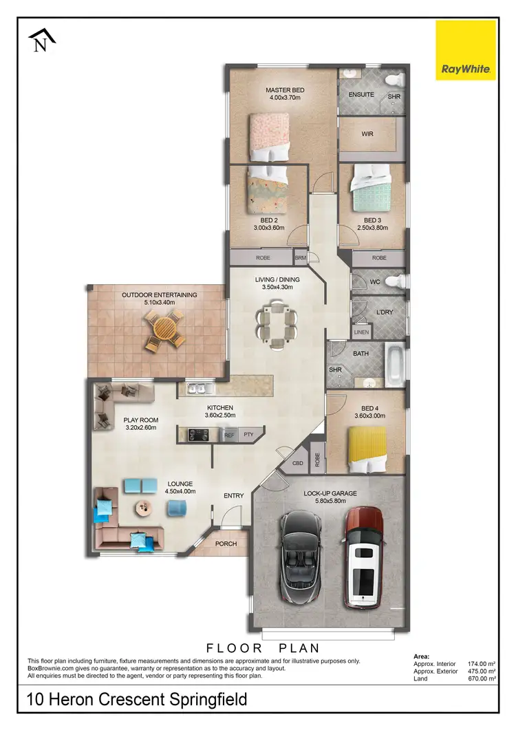 Floorplan of Homely house listing, 10 Heron Crescent, Springfield QLD 4300