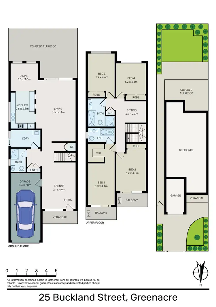Floorplan of Homely semi-detached listing, 25 Buckland Street, Greenacre NSW 2190