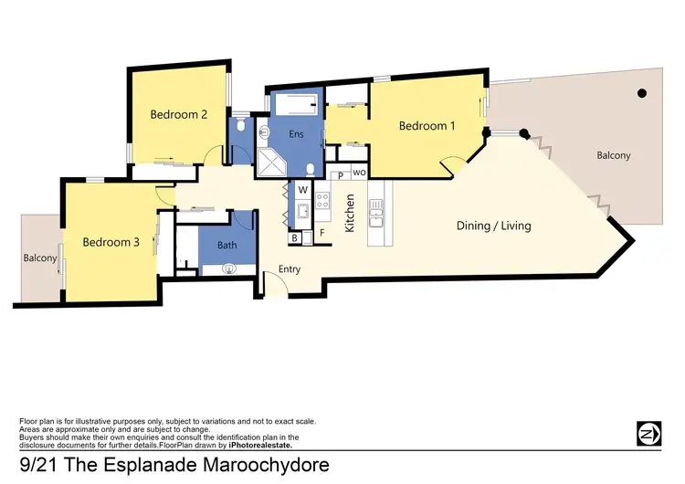 Floorplan of Homely unit listing, 9/21 The Esplanade, Maroochydore QLD 4558