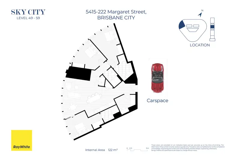 Floorplan of Homely apartment listing, 5415/222 Margaret Street, Brisbane City QLD 4000