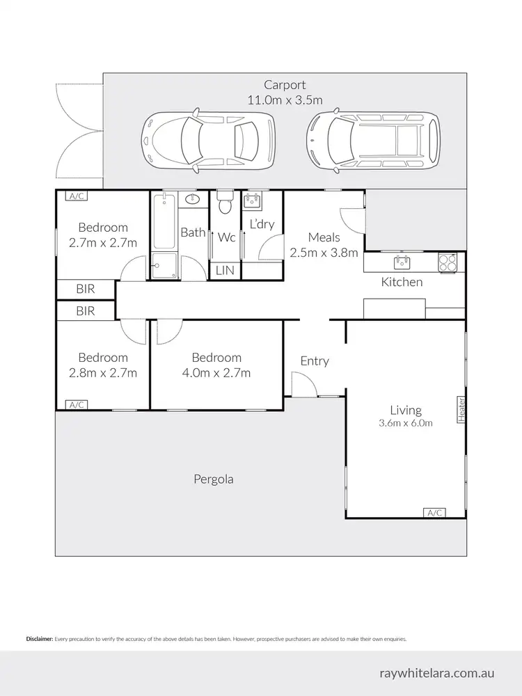 Floorplan of Homely house listing, 11 Sutcliffe Court, Corio VIC 3214