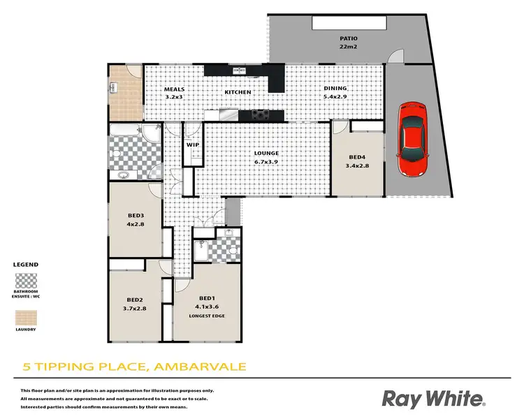 Floorplan of Homely house listing, 5 Tipping Place, Ambarvale NSW 2560