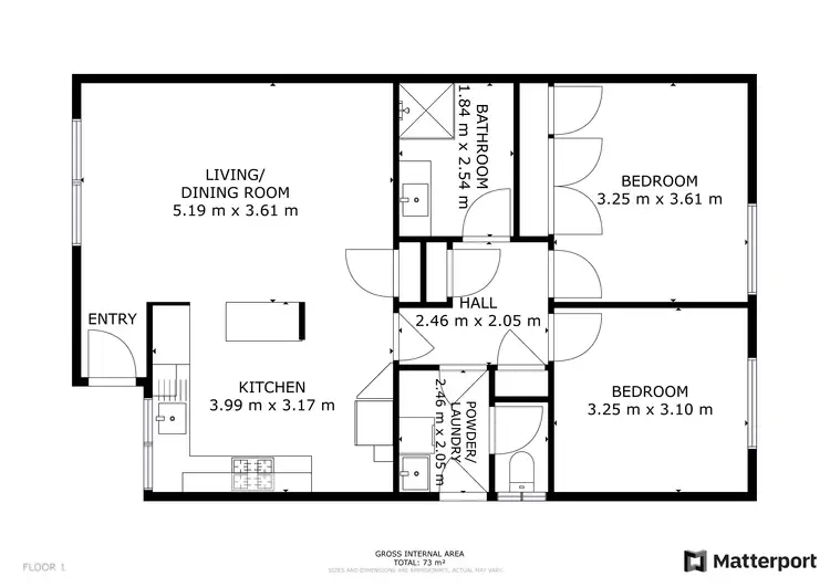Floorplan of Homely apartment listing, 3/98 Beveridge Street, Swan Hill VIC 3585