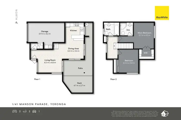 Floorplan of Homely townhouse listing, 1/41 Manson Parade, Yeronga QLD 4104