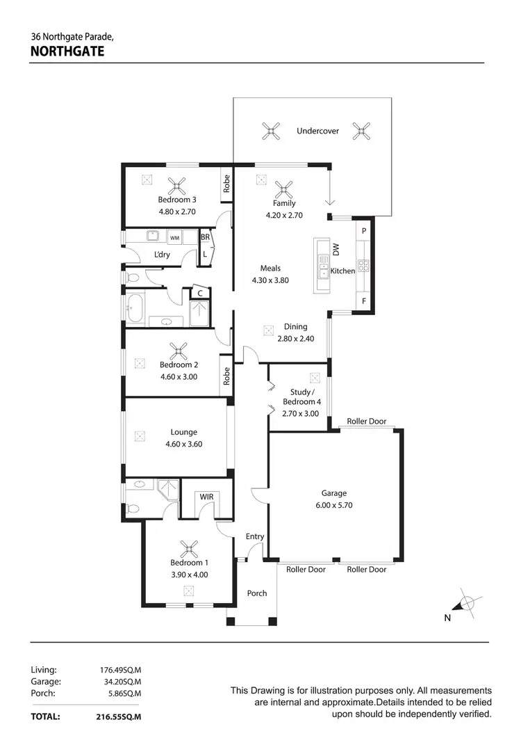 Floorplan of Homely house listing, 36 Northgate Parade, Northgate SA 5085