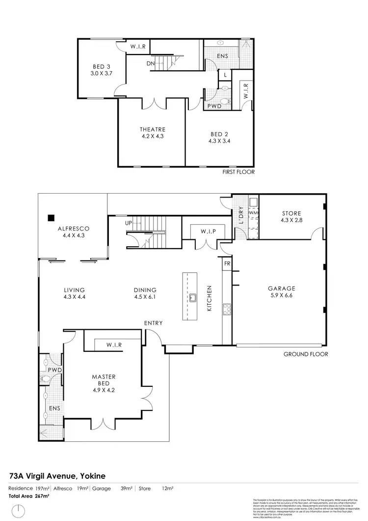 Floorplan of Homely house listing, 73A Virgil Avenue, Yokine WA 6060