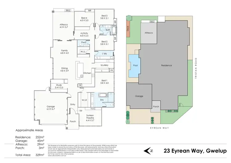 Floorplan of Homely house listing, 23 Eyrean Way, Gwelup WA 6018