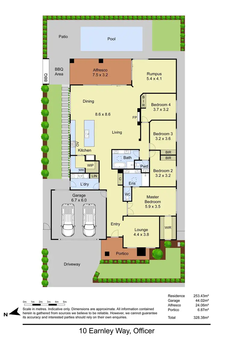 Floorplan of Homely house listing, 10 Earnley Way, Officer VIC 3809