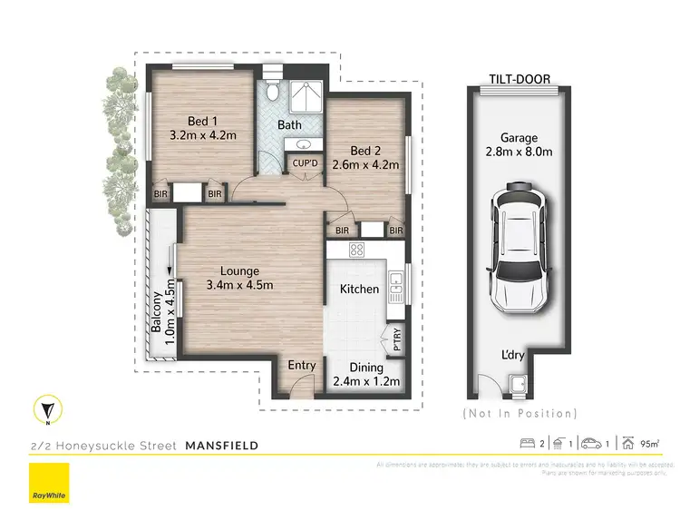 Floorplan of Homely apartment listing, 2/2 Honeysuckle Street, Mansfield QLD 4122