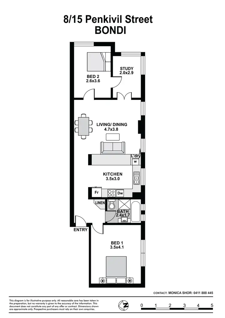 Floorplan of Homely apartment listing, 8/15 Penkivil Street, Bondi NSW 2026