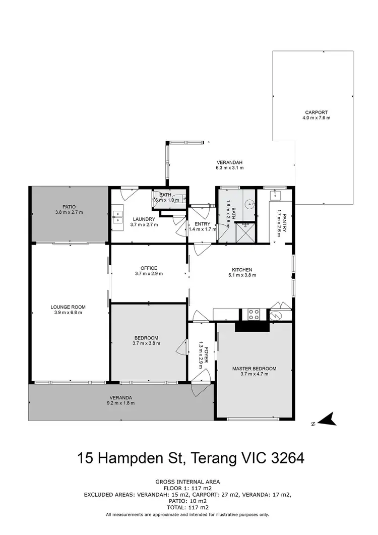 Floorplan of Homely house listing, 15 Hampden Street, Terang VIC 3264