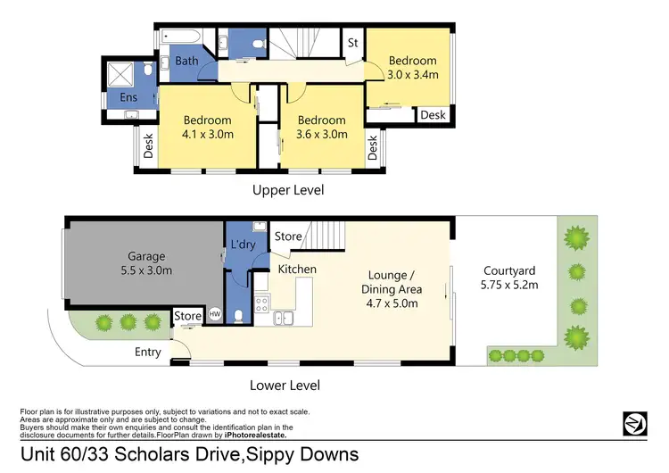 Floorplan of Homely townhouse listing, 60/17 Scholars Drive, Sippy Downs QLD 4556