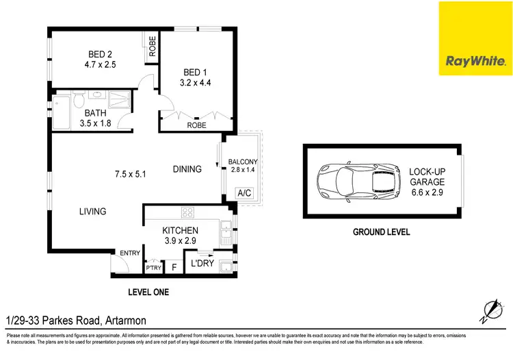 Floorplan of Homely unit listing, 1/29-33 Parkes Road, Artarmon NSW 2064