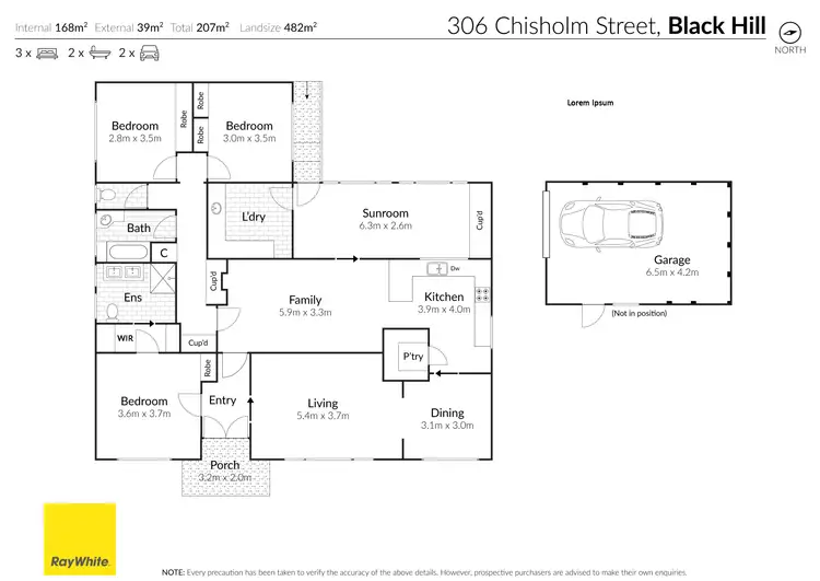 Floorplan of Homely house listing, 306 Chisholm Street, Black Hill VIC 3350