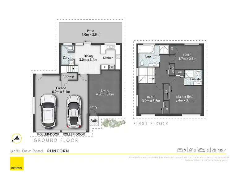 Floorplan of Homely townhouse listing, 9/82 Daw Road, Runcorn QLD 4113