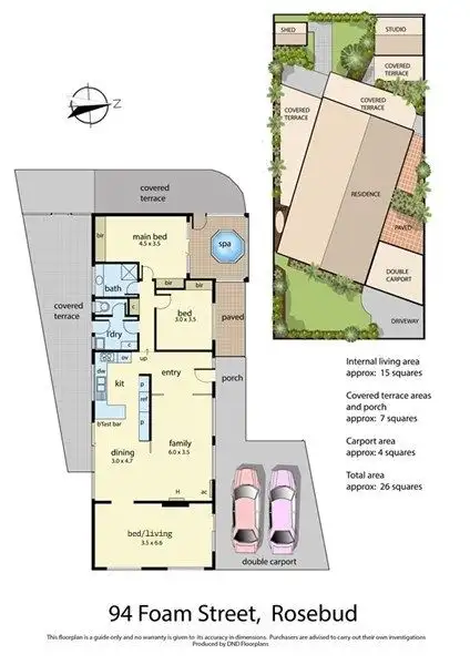 Floorplan of Homely house listing, 94 Foam Street, Rosebud VIC 3939