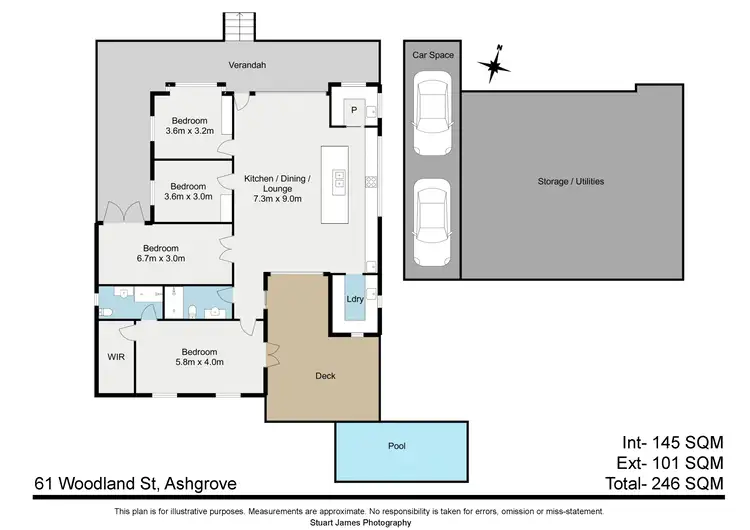 Floorplan of Homely house listing, 61 Woodland Street, Ashgrove QLD 4060